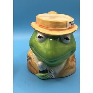 Vintage Kermit The Frog Muppet Babies News Mug Sigma Hand Decorated